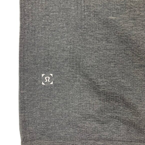 Lululemon Polo Shirt Medium Gray Logo Athletic Recovery - Picture 3 of 5